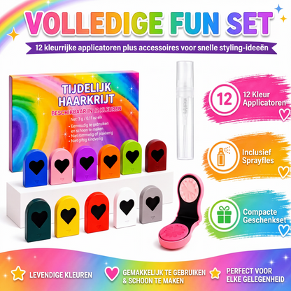 📢📢 50% KORTING !! ⏰ Tijdelijke haarkrijtset voor meisjes