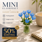 ⏳ FLASH SALE! ✨ Mini Glasboeket | Elegant Cadeau 🎀 | Hoogte ca. 6cm | HALF PRICE 🎉