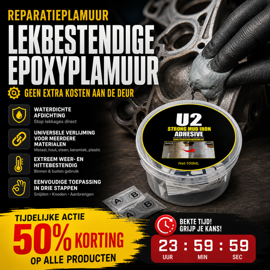 🔧 2+1 GRATIS – Metaal Reparatieplamuur – Geen Extra Kosten aan de Deur ⚙️