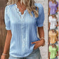 (🎁2026 new year hot sale🎁)Beperkte voorraad🔥V-hals elegant shirt in effen kleur kant (Koop er 2 gratis verzending）